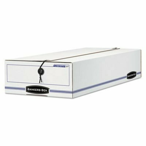 Fellowes BankersBox, LIBERTY CHECK AND FORM BOXES, 6.25in X 24in X 4.5in, WHITE/BLUE, 12PK 00003